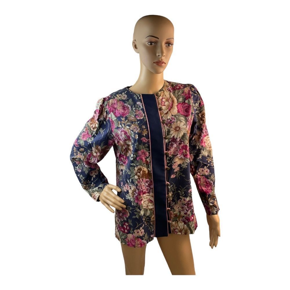Meryl Fashions Ltd Women's Blouse Top Long Sleeve Floral Multicolor Size 16W